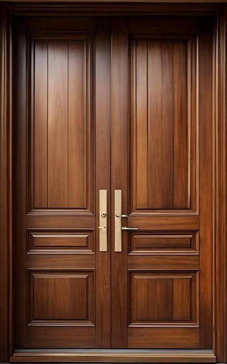 Porte massive en bois franc